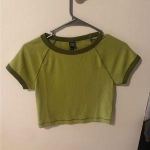 Green wildfable crop top